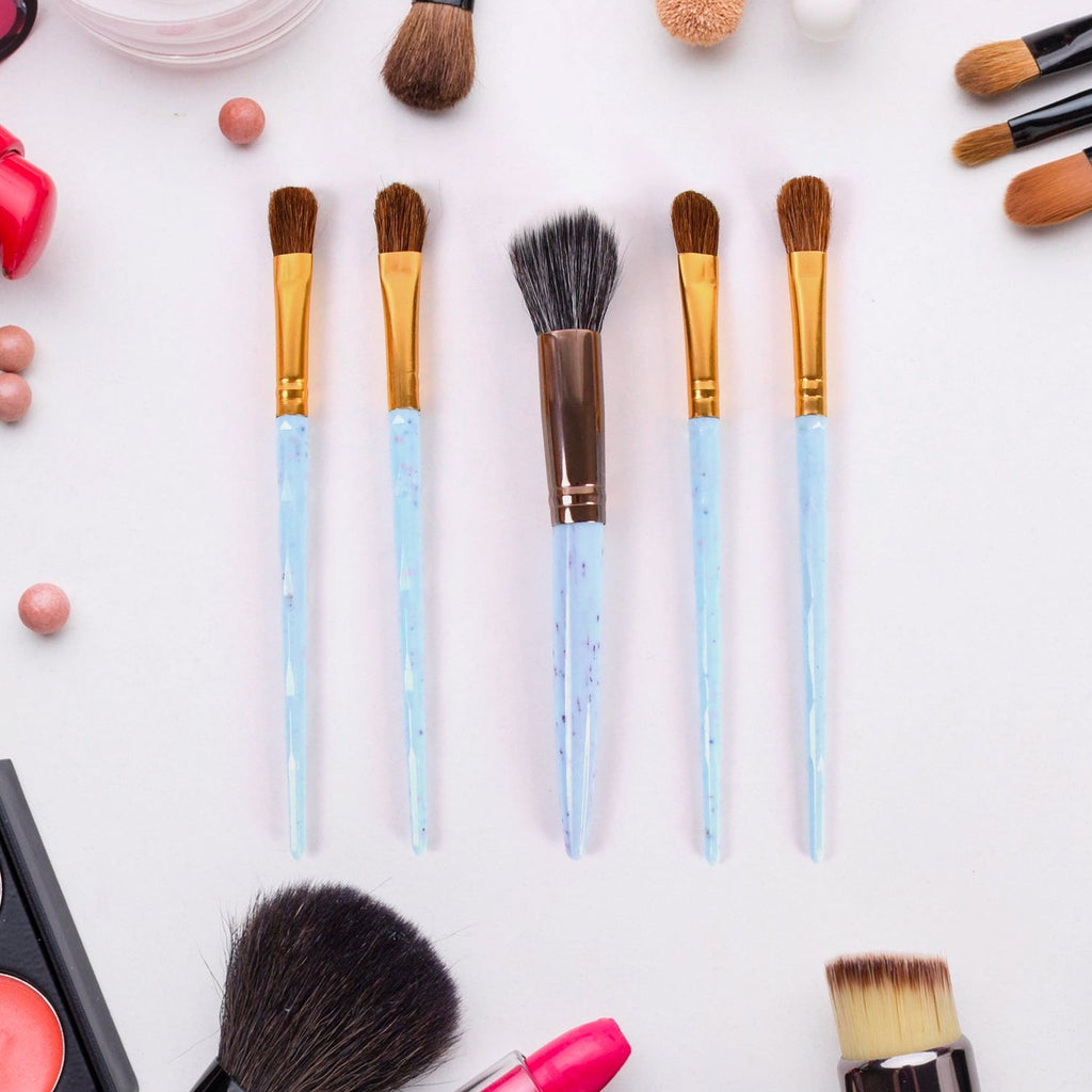 Makeup brushes in the 5pc professional set for perfect eyeshadow blending