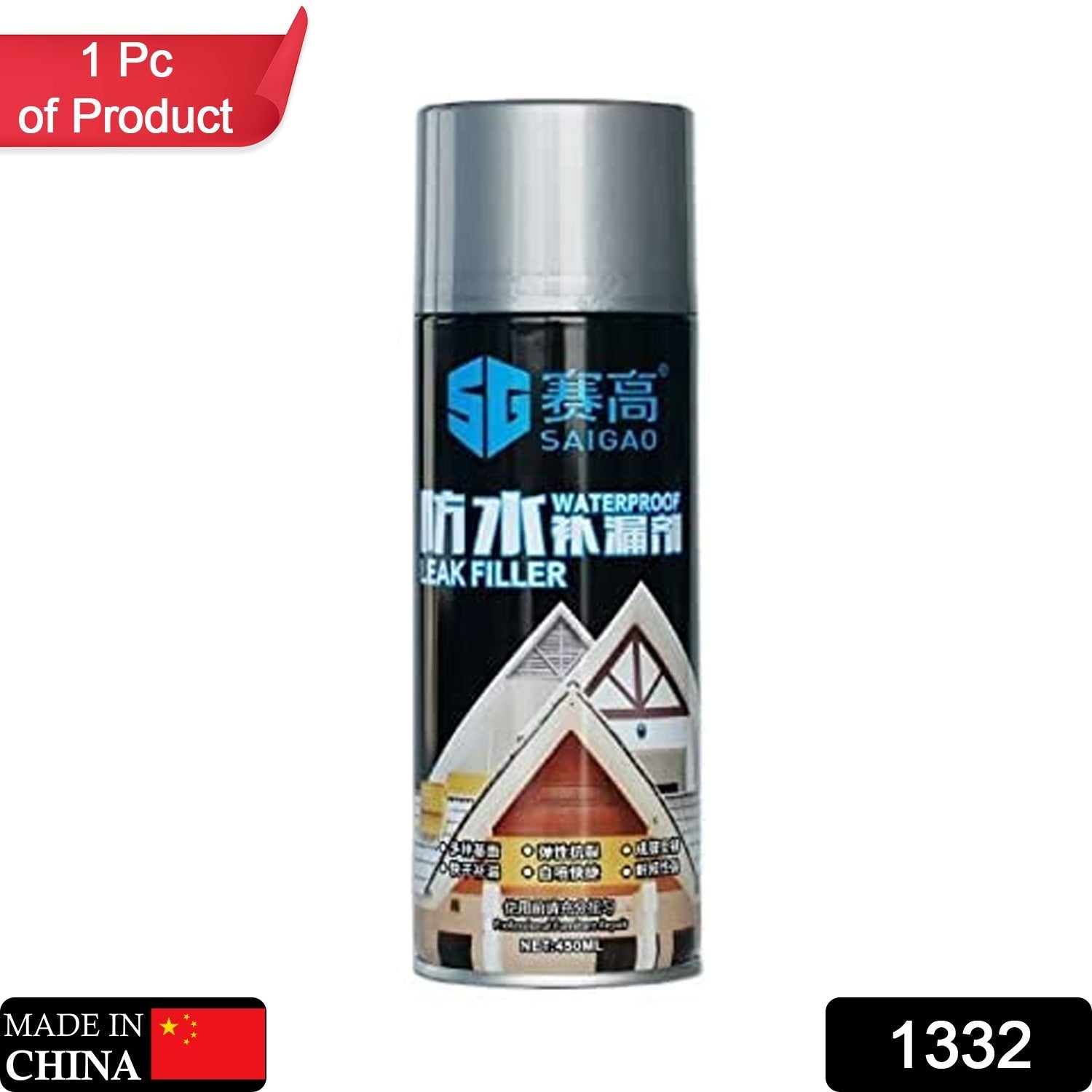 Hand spraying black rubberized coating to seal a crack on a concrete surface.