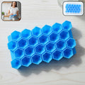 Diamond-shaped ice cube tray made from flexible silicone for easy release