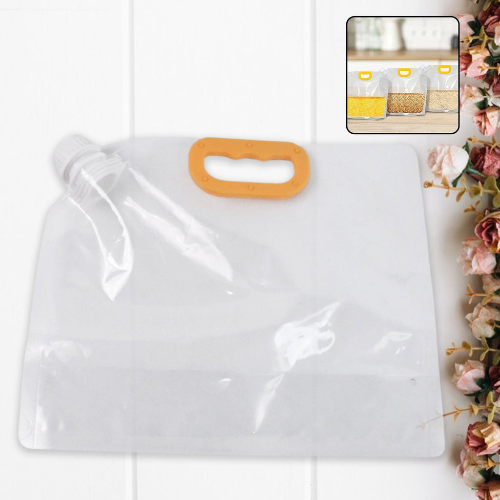 Flat bottom design of airtight food storage bag provides stable standing
