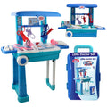 Kids Doctor Set with trolley, LED instruments, and medical tools for imaginative play.