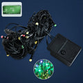 LED decorative string lights with timer function on black wire