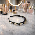 Diamond-like crystal studded designer hairband for women and girls