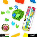 Children's hands shaping vibrant kinetic sand, promoting mess-free creative play.