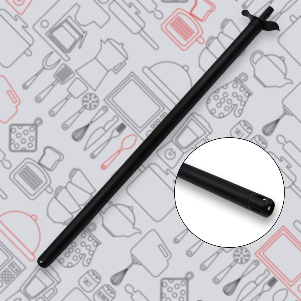 Angled view of the durable 46cm stainless steel gas lighter.