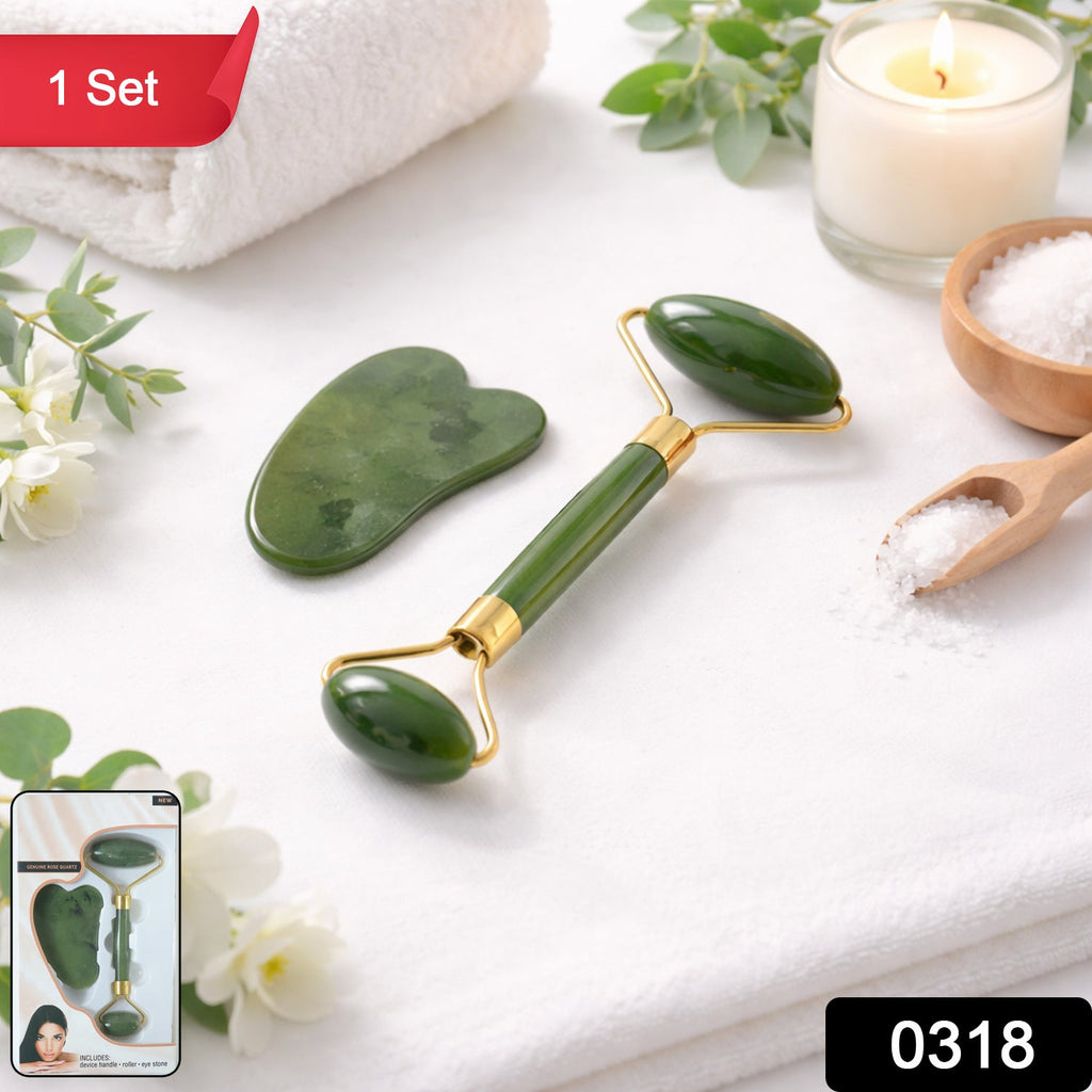 Heart-shaped gua sha massage tool for jawline and neck relaxation