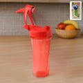 Manual stirring fitness shaker bottle with hand crank, 800 ML capacity