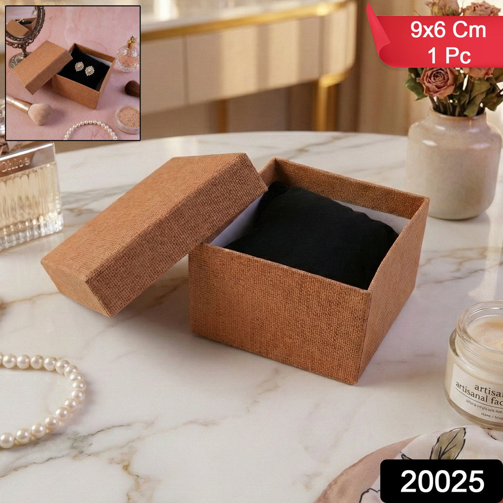 Earring storage box with padded interior to protect jewellery
