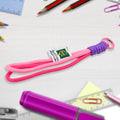 Multi-color phone wrist strap made from durable nylon, displayed clearly.