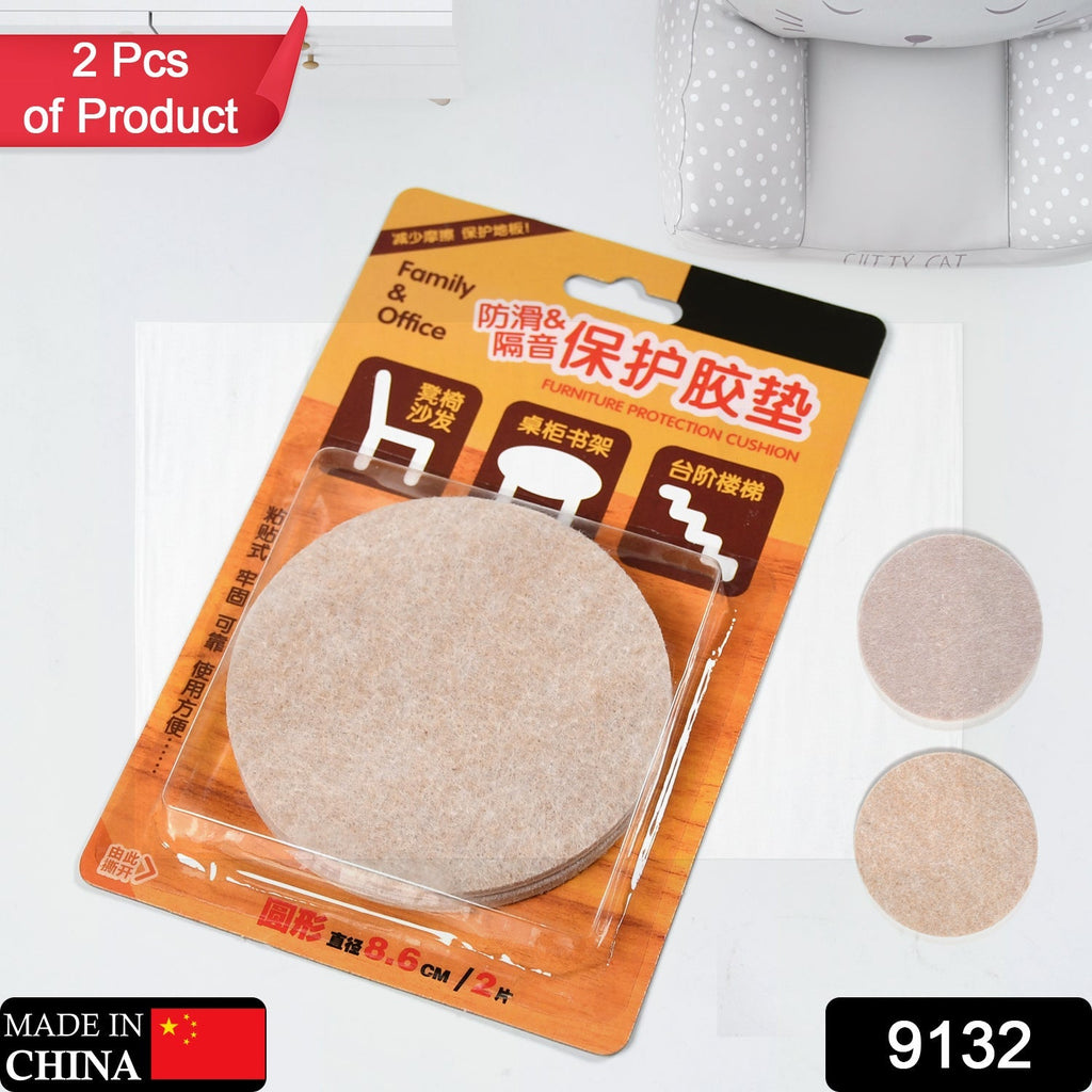 A person applying an adhesive-backed cork coaster to a surface as part of a DIY craft project.