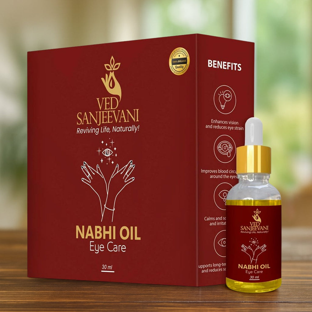 Ved Sanjeevani Nabhi Oil for Eye Care in 30ml dropper bottle