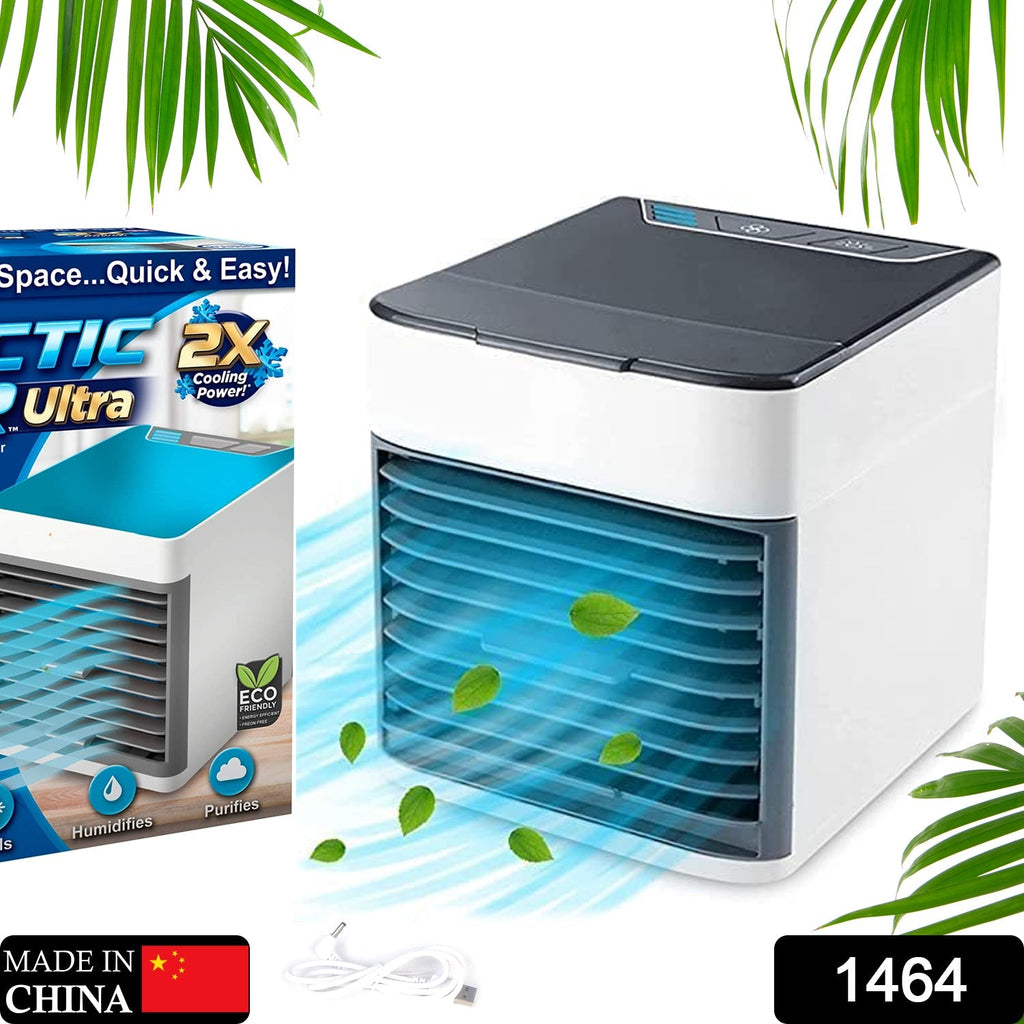 Compact personal space cooler with easy-to-access controls.