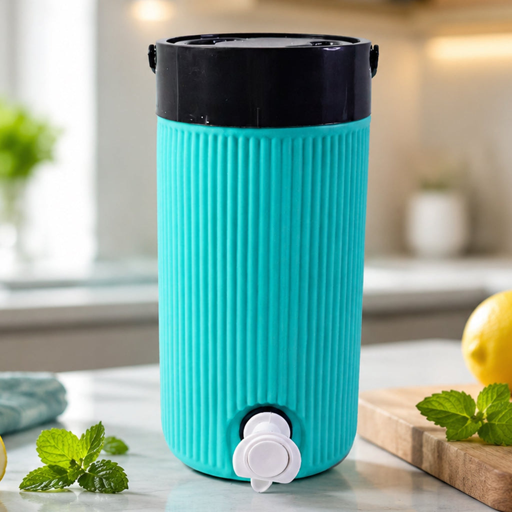 ChillPour insulated water jug displayed on a wooden table