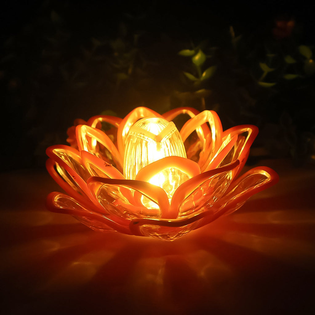 Elegant lotus-shaped LED candle light for home decoration