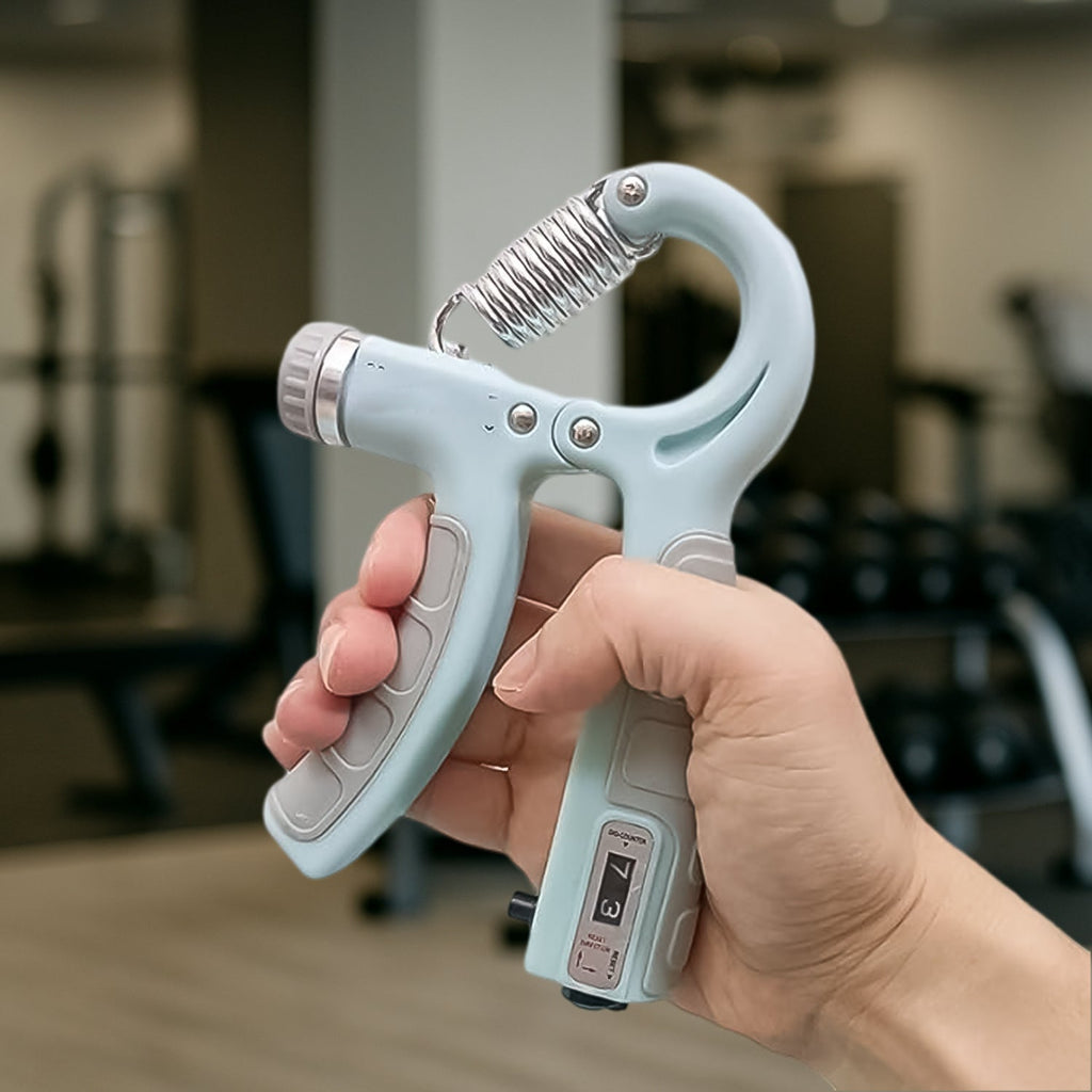 Compact hand grip strength trainer, ideal for on-the-go fitness.