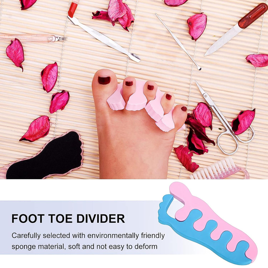 CalmFit soft sponge toe spacers helping gently separate toes