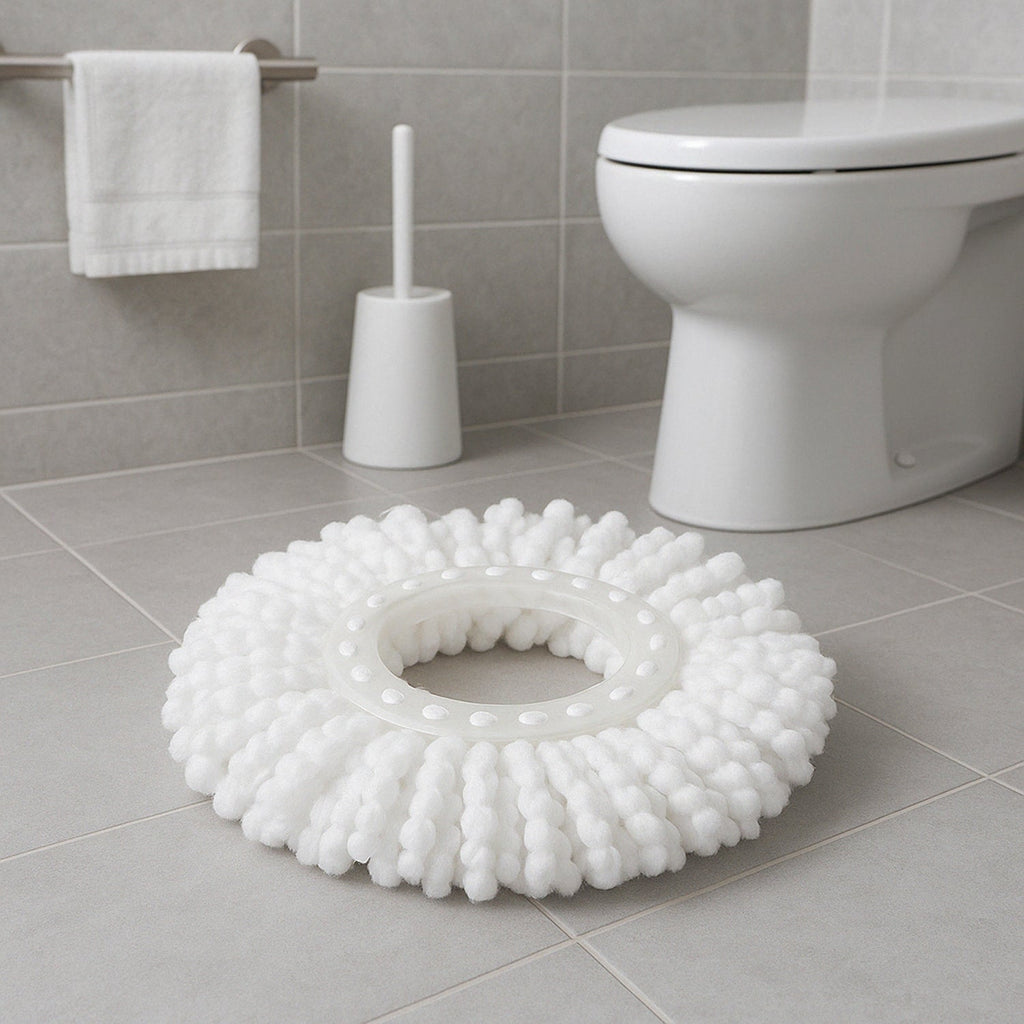 Magic Mop Refill Head with microfiber showing easy plastic attachment ring