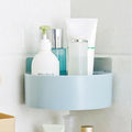 White plastic multipurpose shelf mounted in a modern bathroom.