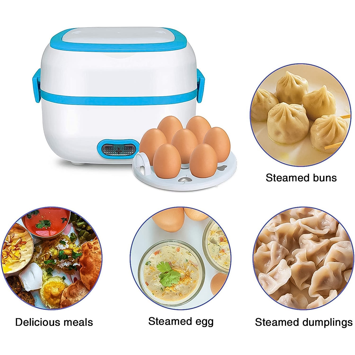 Sleek white Electric Lunch Box design, highlighting its portable and modern aesthetic.
