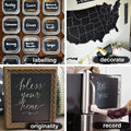 Blackboard wall sticker roll with chalks, ready for application.