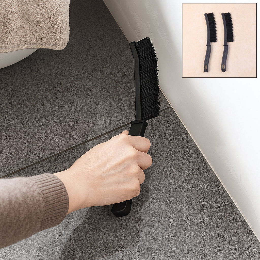 Long handle corner cleaning brush with stiff bristles for tile and floor edges
