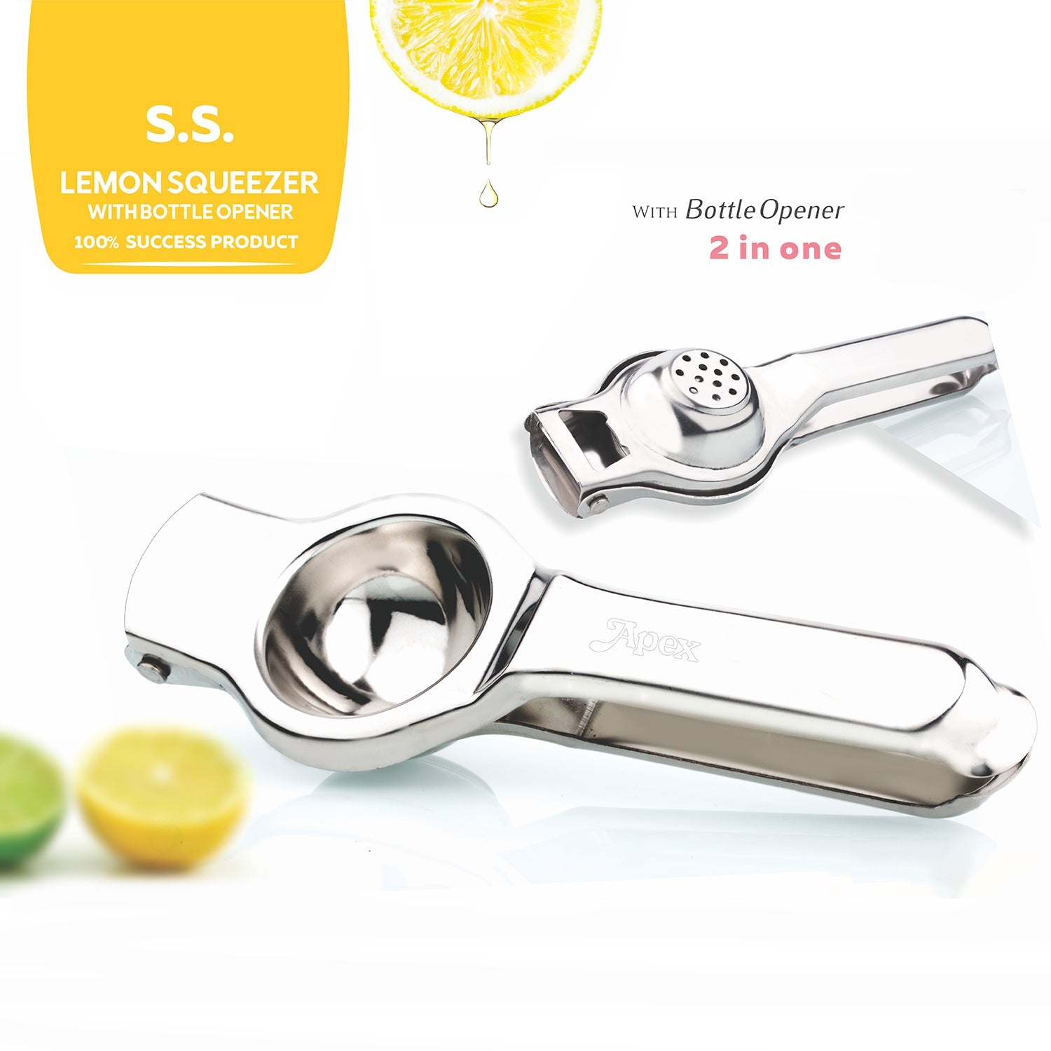 Apex stainless steel pro citrus press juicer for fresh lemons