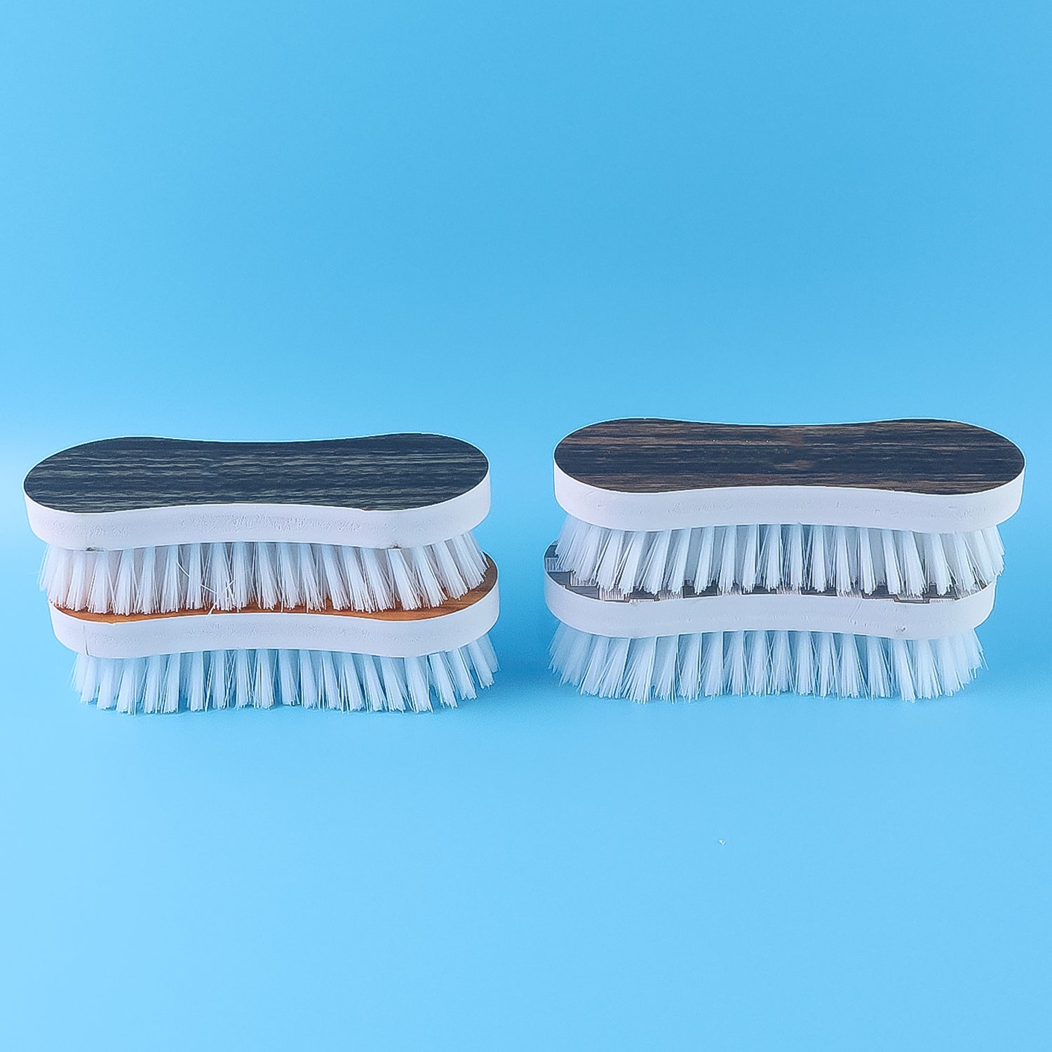 Washing brush set for clothes and shoes with sturdy nylon bristles