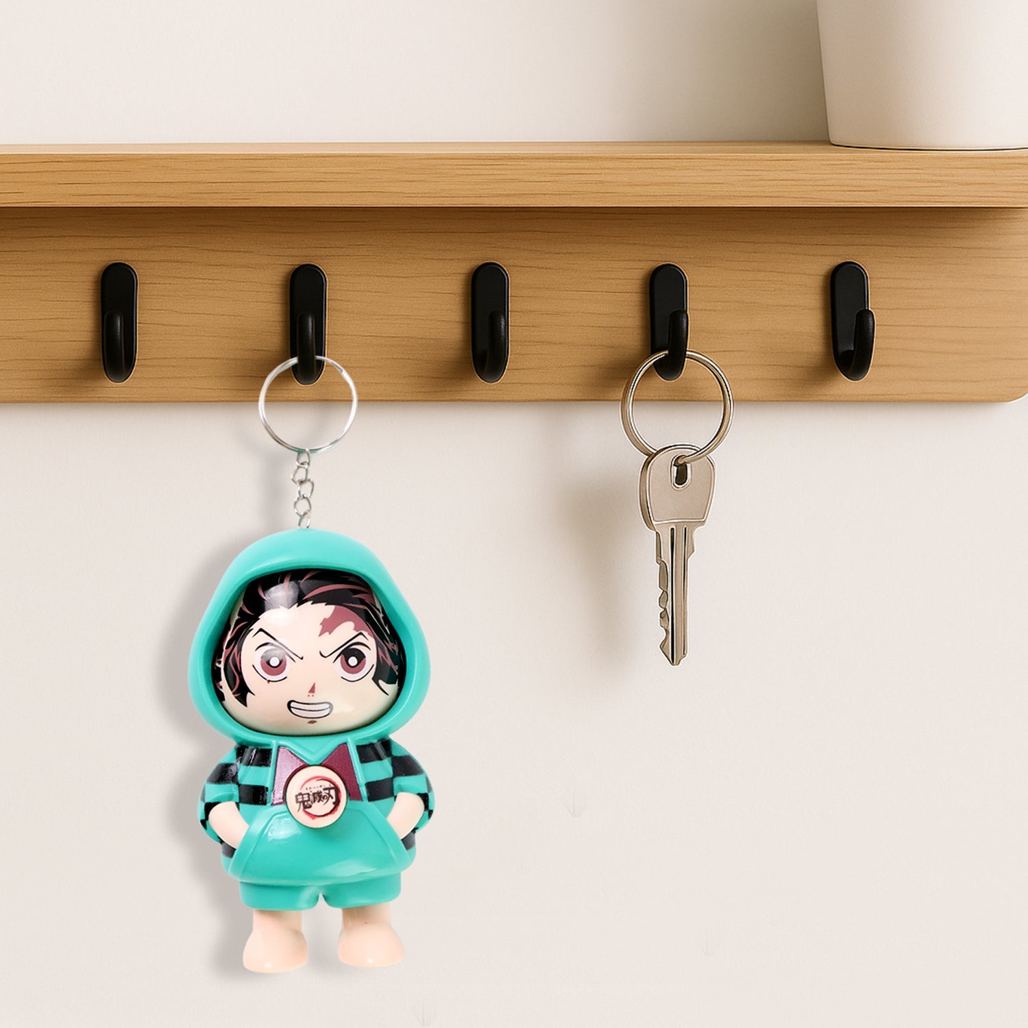 PVC material cartoon character mini keychain with detailed design