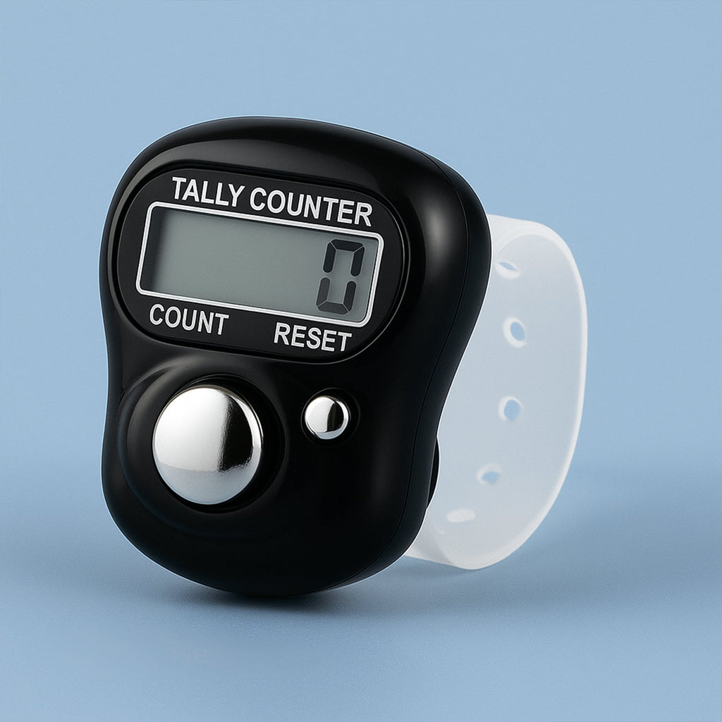 Adjustable soft strap on finger tally counter for comfortable fit