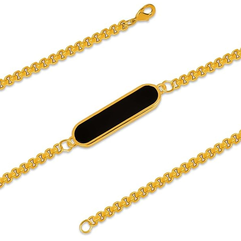 Stylish golden bracelet for men, showcasing its design.