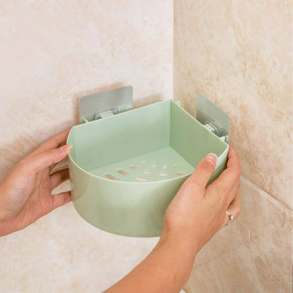 Wall holder rack installed in a bathroom, neatly holding everyday items.