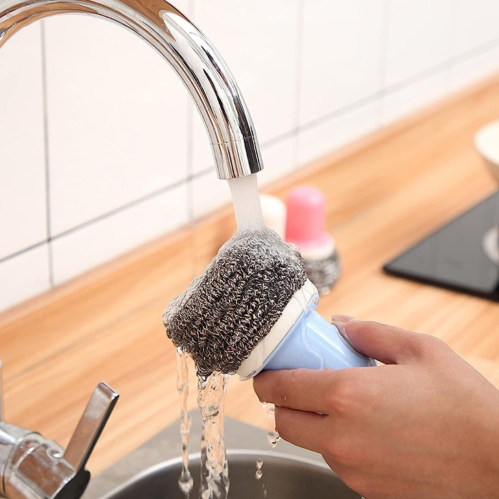 Set of versatile Pro Clean palm brushes for various household cleaning tasks.