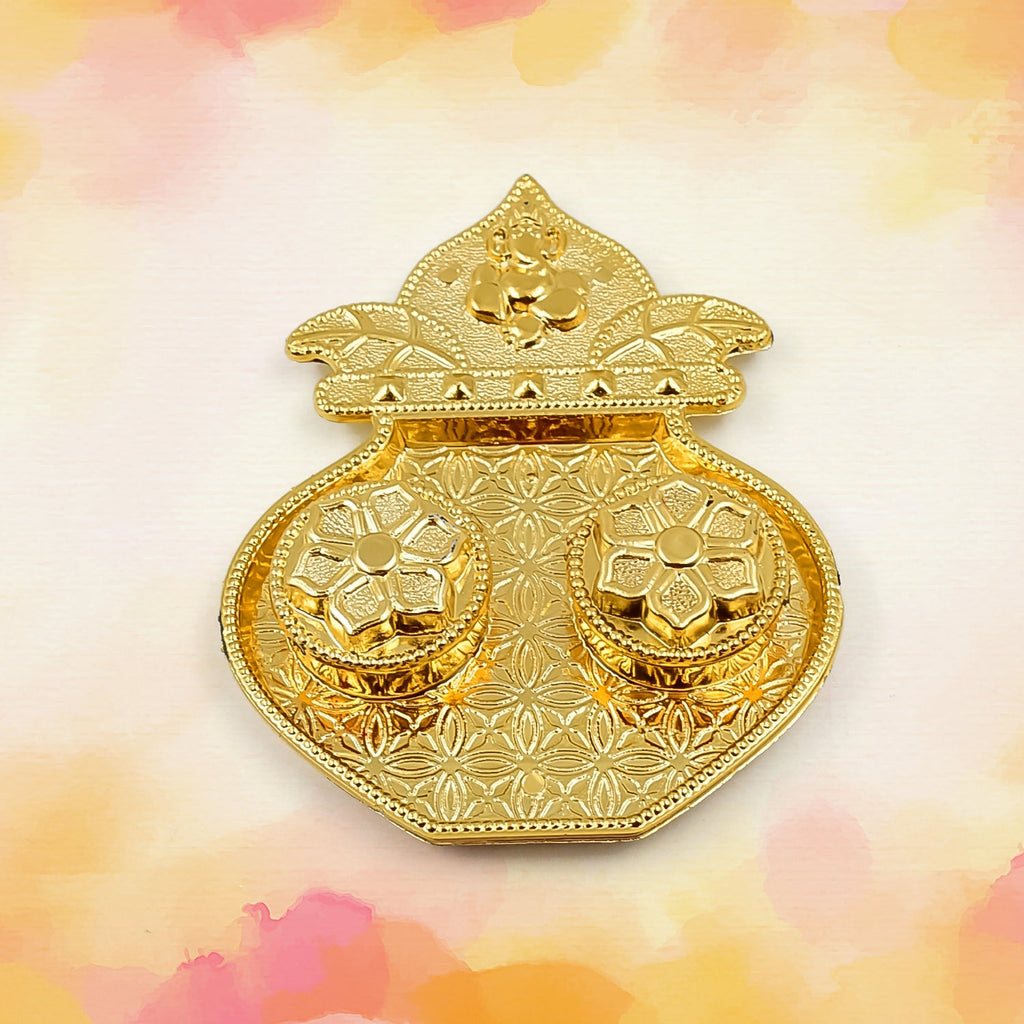 Elegant Kalash shape Puja Thali, ideal for Raksha Bandhan rituals.