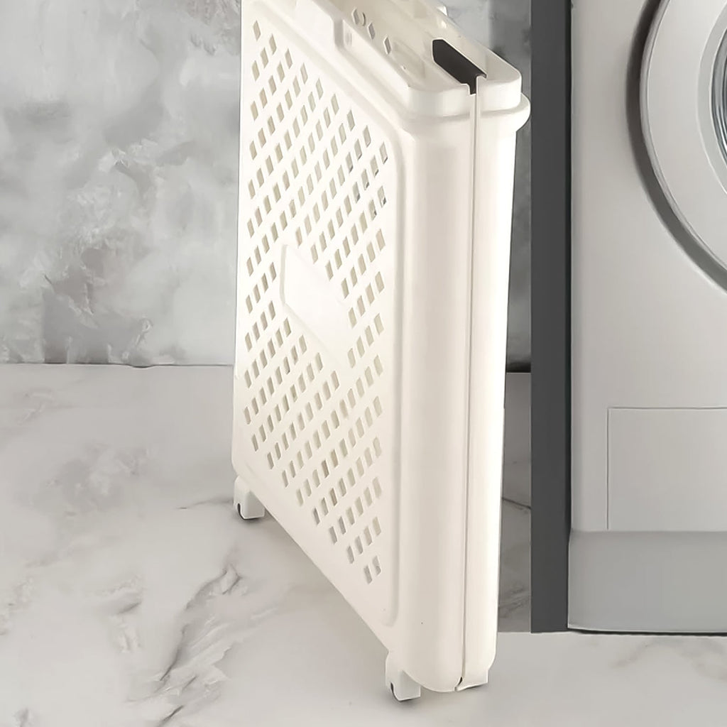 Lightweight foldable washing basket with ergonomic handles