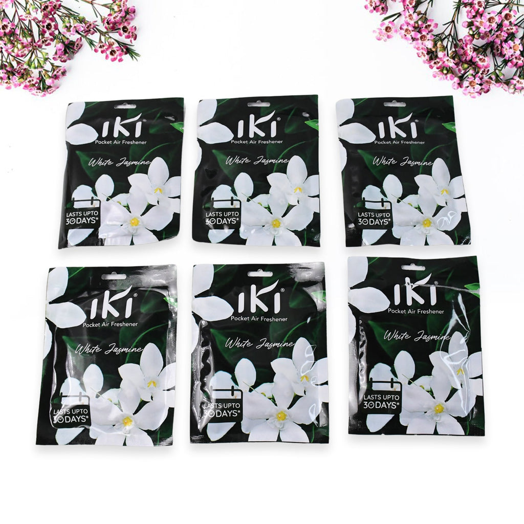 Assorted packaging of IKI Pocket Air Freshener mix flavor packs