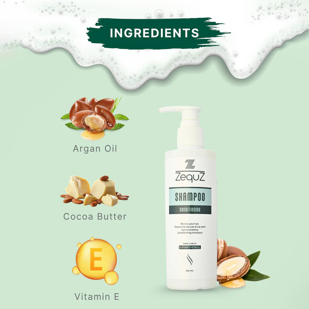 Refreshing shampoo fragrance packaging by Zequz for daily hair care routine