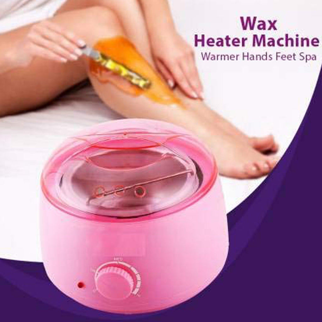 Detailed view of the AuriGlam wax heater machine with automatic shut-off.
