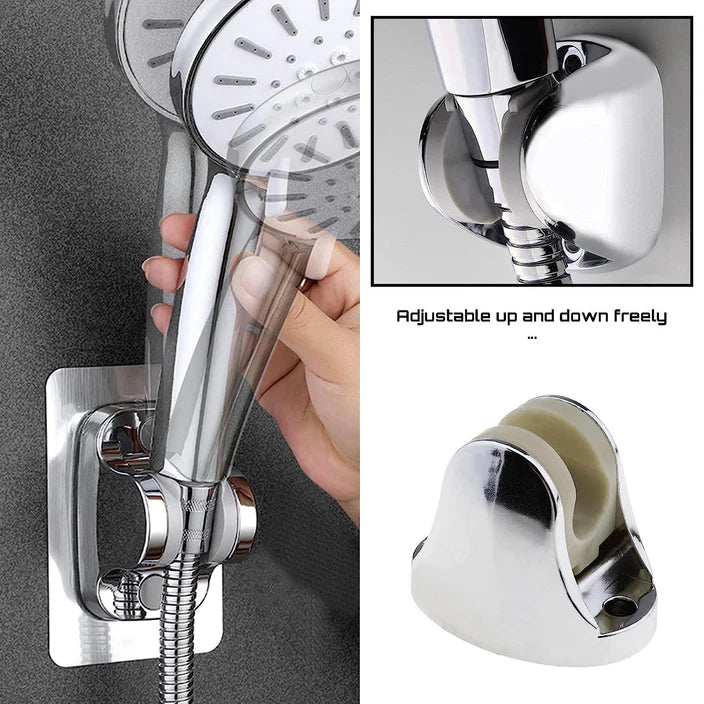 Bathroom accessory, an adjustable shower head mount, on a white background.