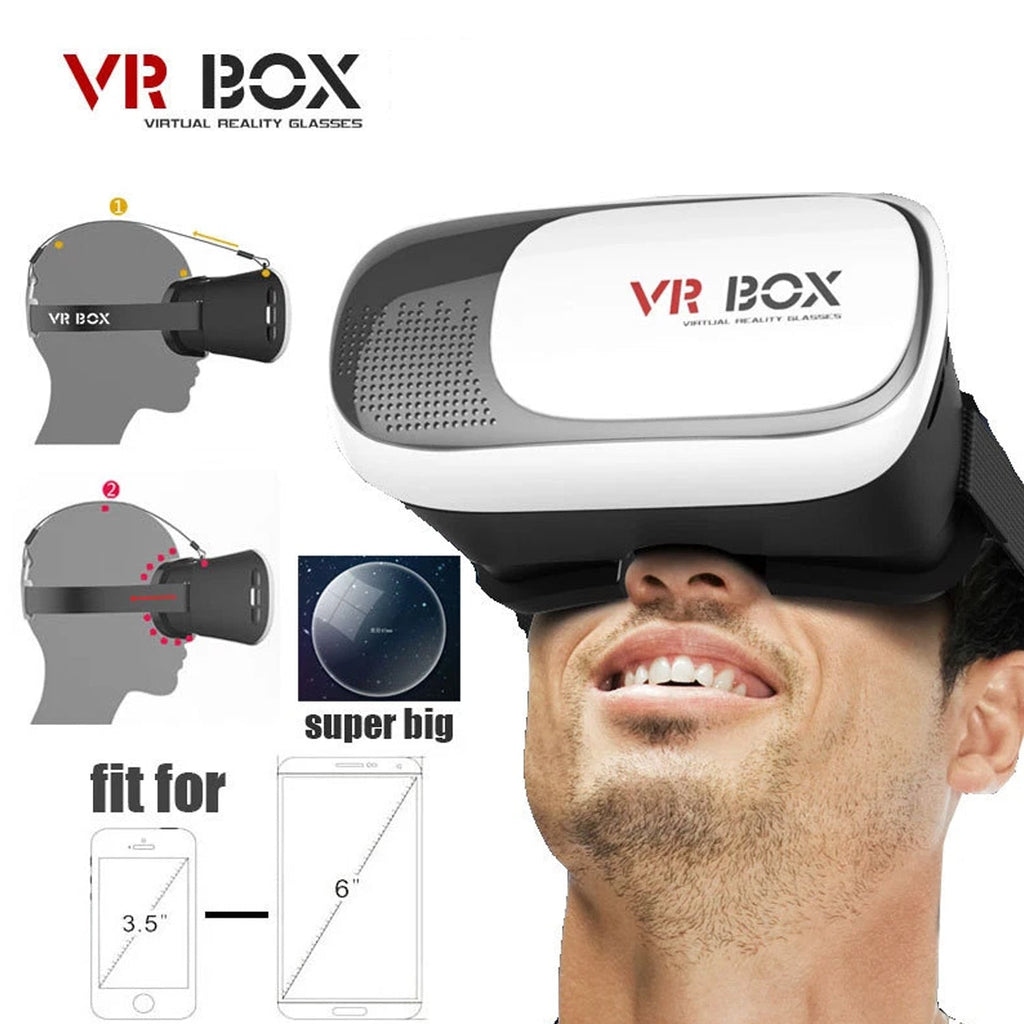 Back view of the Fitnos VR Box showing smartphone compartment.