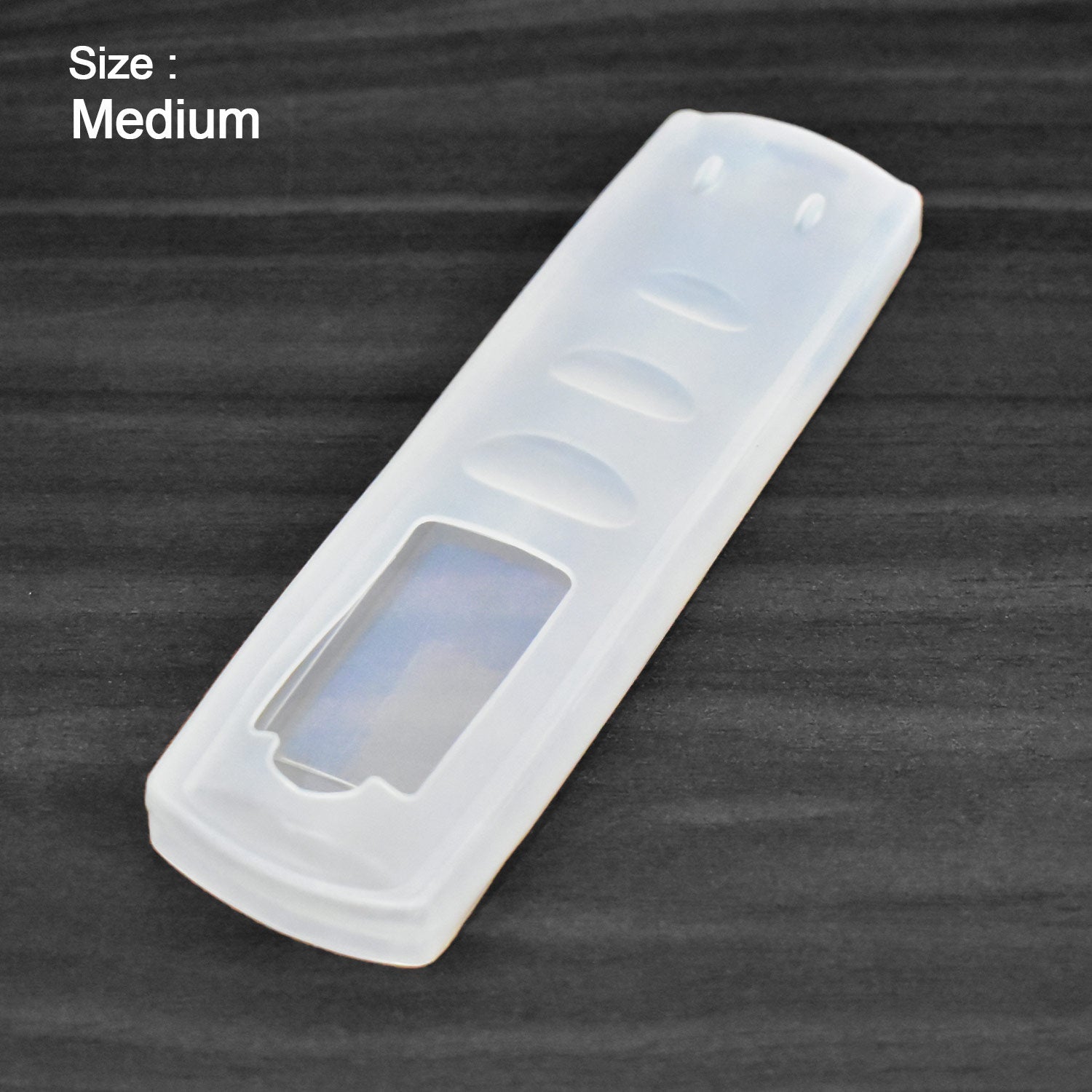 Durable set-top box remote protector demonstrating its flexible design.