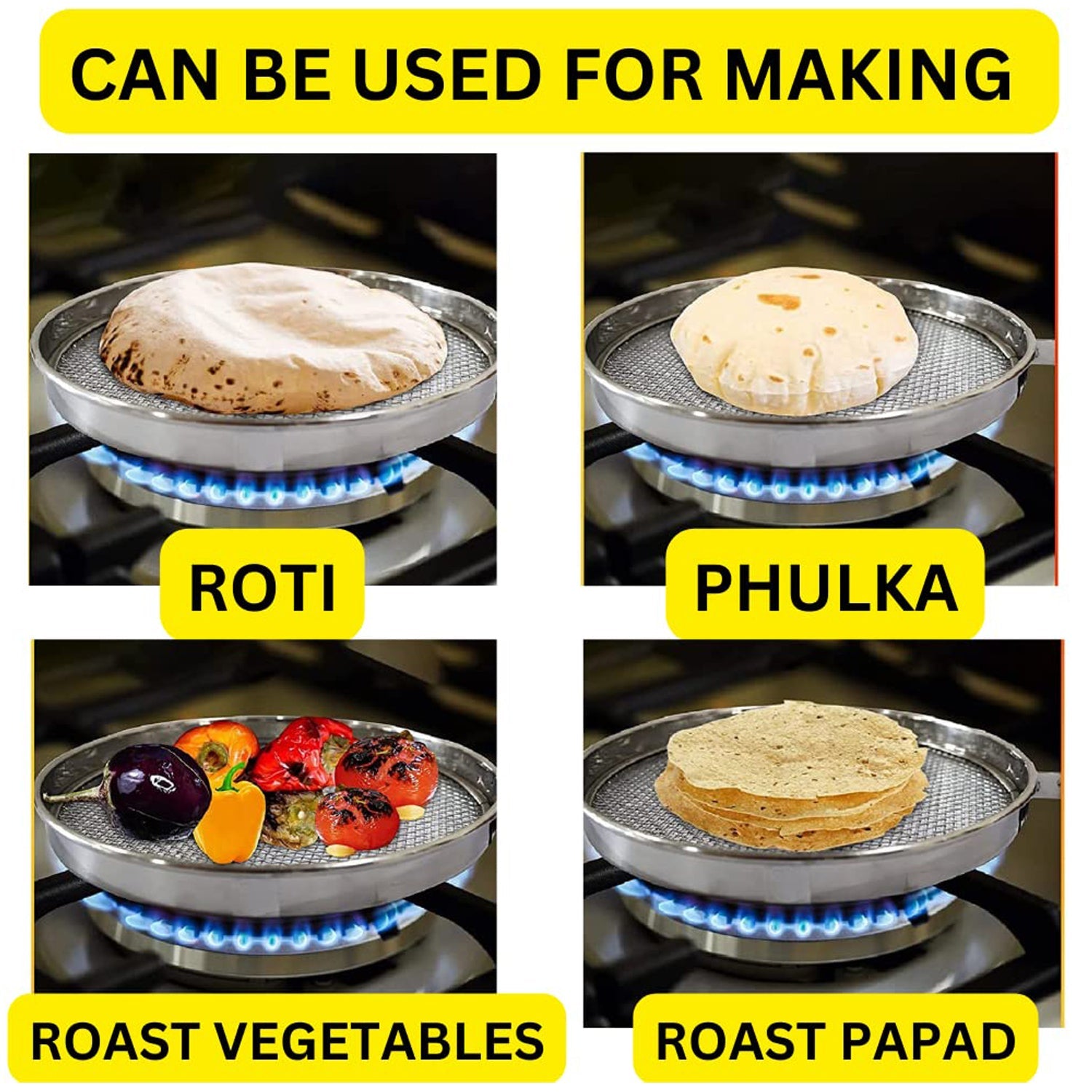 Grill jali suited for tandoor use and grilling chapati
