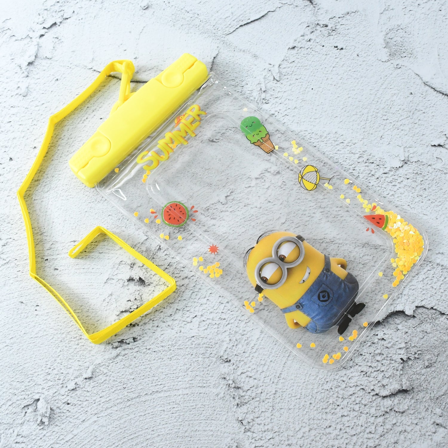Back view of the durable waterproof phone pouch with belt attachment.