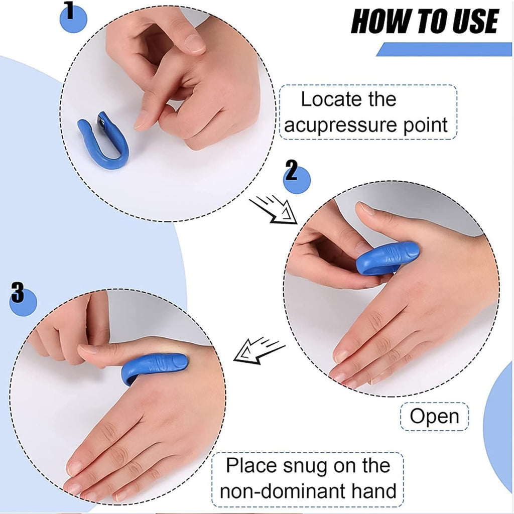 Acu point focused magnetic clip applied on finger for targeted pressure therapy