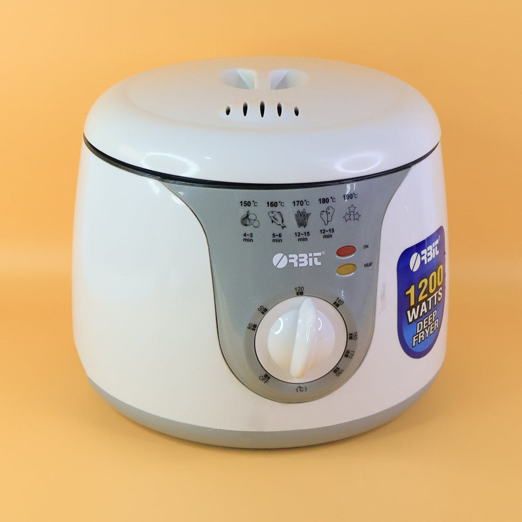 Electric deep fryer basket handle extended for removing fried food