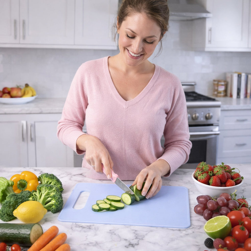 Smooth surface fruit chopping board from the cutting board set