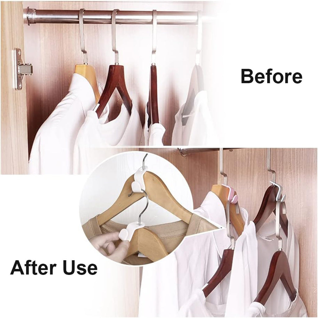 Set of 10 multipurpose plastic hanger hooks for home closets