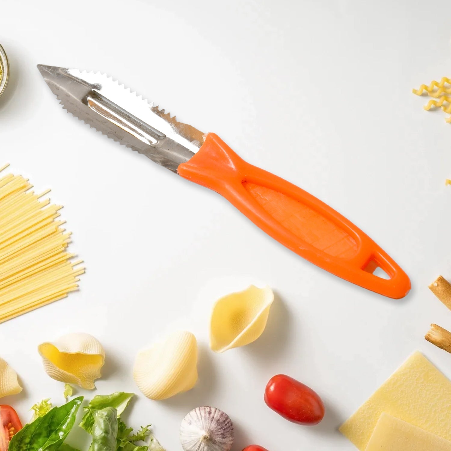 Ergonomic handle of a Quickslice kitchen knife, designed for comfortable and secure grip.
