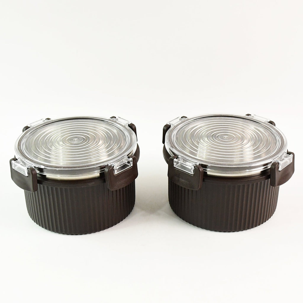 Rustic kitchen storage jars with secure clip-lock airtight lids and modern design