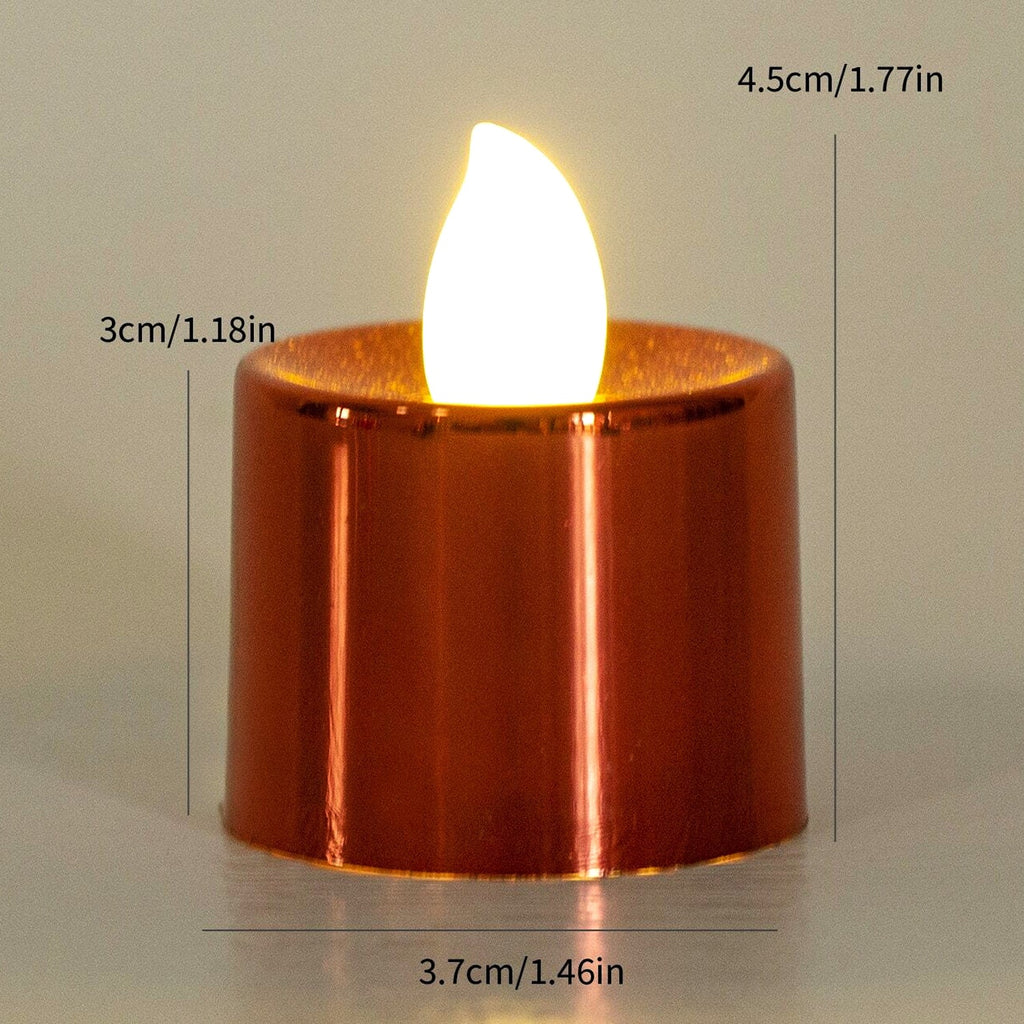 Individual LED tealight candle showcasing its flameless design.