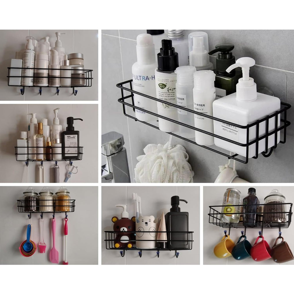 3-in-1 shower shelf rack placed in bathroom for storage